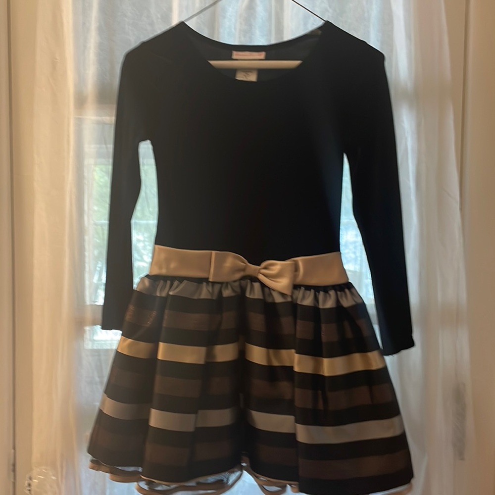 Black Velvet Long Sleeved Christmas Dress